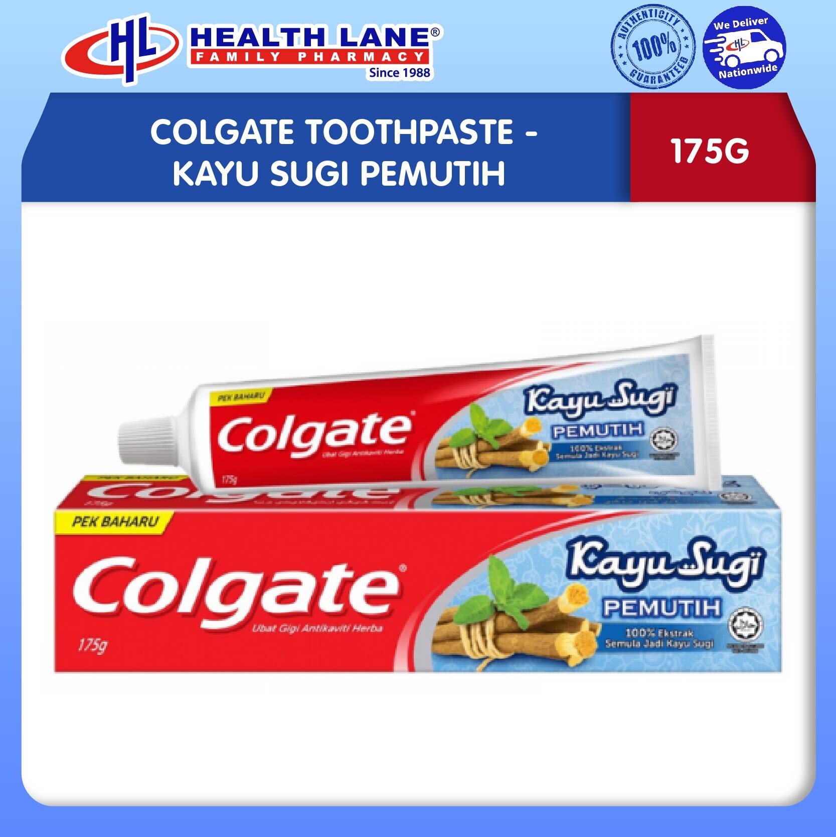 COLGATE UBAT GIGI -KAYU SUGI PEMUTIH (175G)